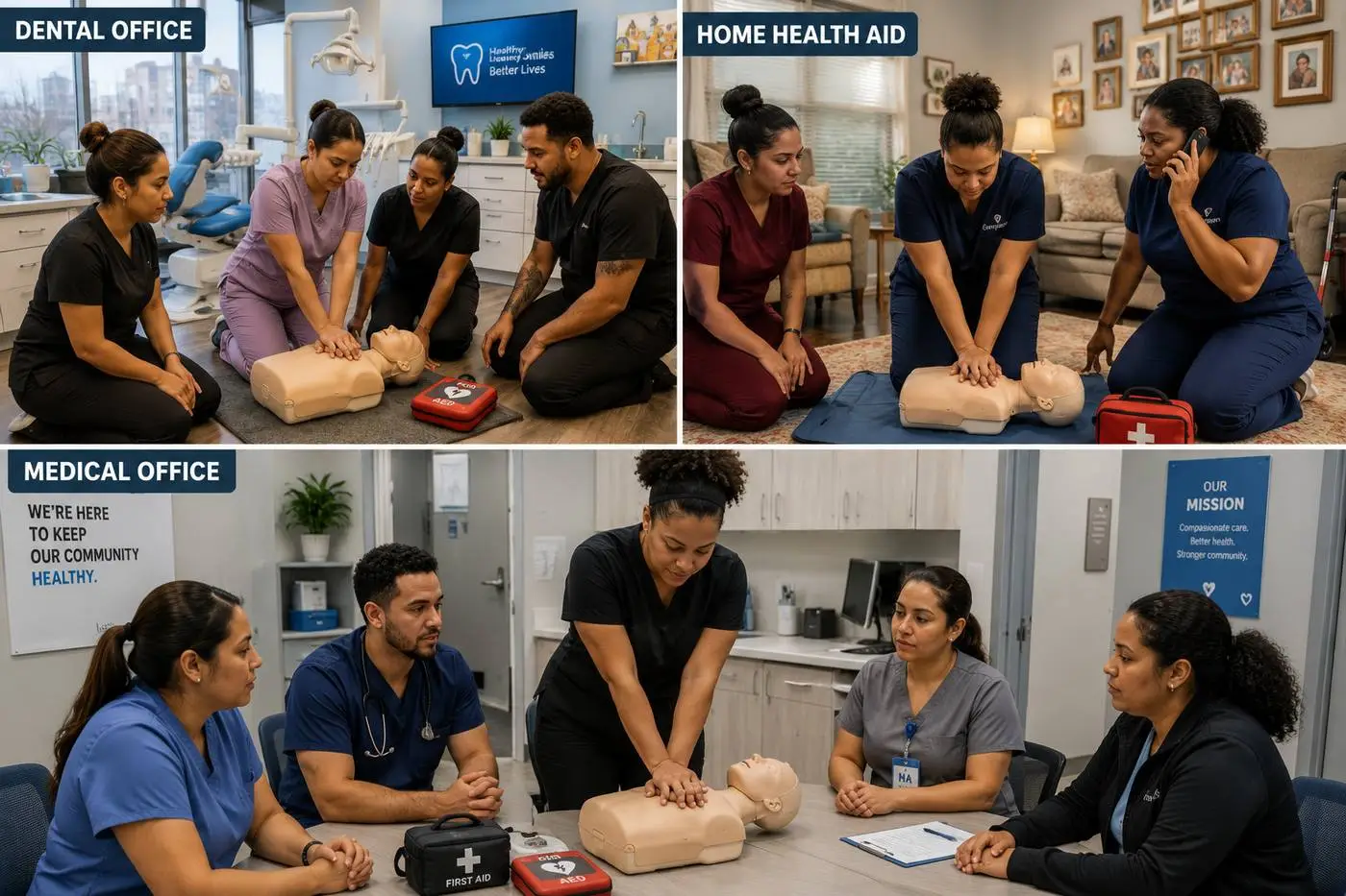 CPR training for dental, home-health, and medical office staff